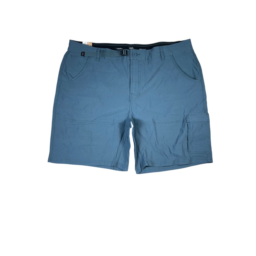 Prana Stretch Zion Short II Mens 42 Grey‎ Blue Hiking Outdoor Cargo 1969751 NWT